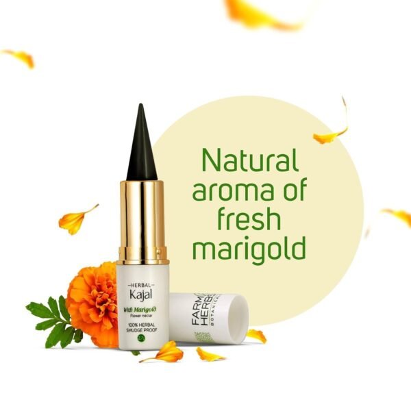 Farmherbs 100% Herbal Kajal Stick For Adults-Natural Olive Wax Based,Certified Lead-Free,Irritation-Free,Synthetic Chemical-Free,Smudgeproof,Natural Black Color - Image 4