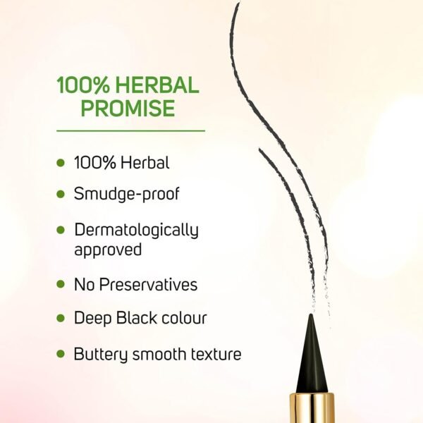 Farmherbs 100% Herbal All Natural Baby Kajal Stick - Certified Lead-Free, Irritation-Free, Premium Olive Wax with Pure Organic Marigold, Smudgeproof, Preservative-Free, Chemical-Free - Image 2
