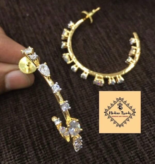 Golden CZ Hoops