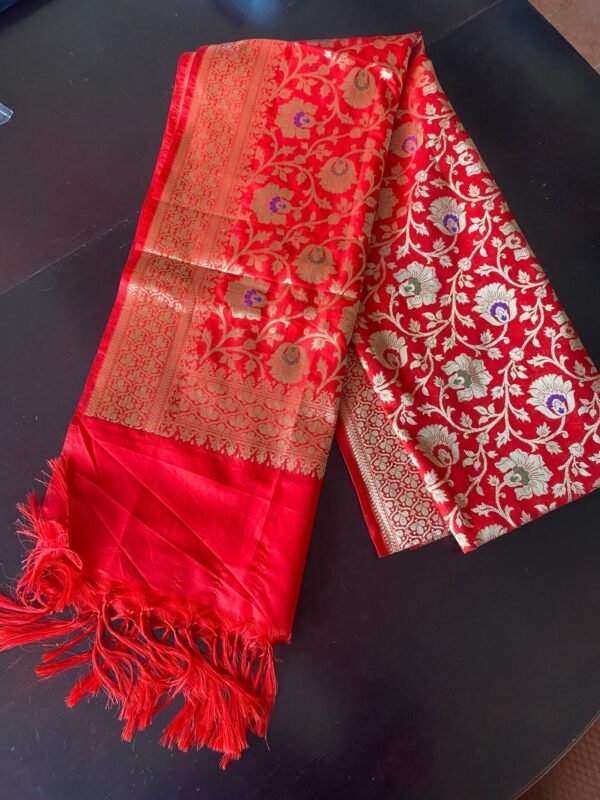 Red Banarasi Dupatta