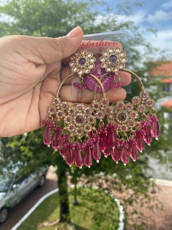 Bollywood Chaandbalis Earrings -Maroon