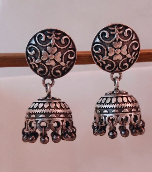 Medium Silver Jhumkas
