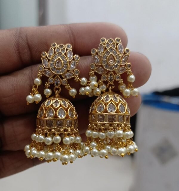 Golden CZ Jhumka