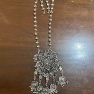 Long Oxidised Necklace with earrings