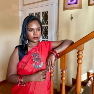 Bengal Cotton Saree with Golden Zari Stripes