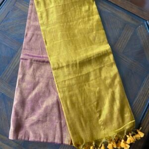 Pink and Gold Bengal Cotton Tissue Saree